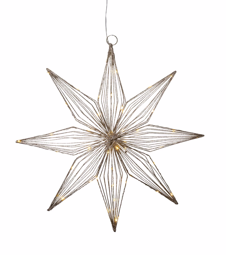 Adventsstjerne MetalChampagne