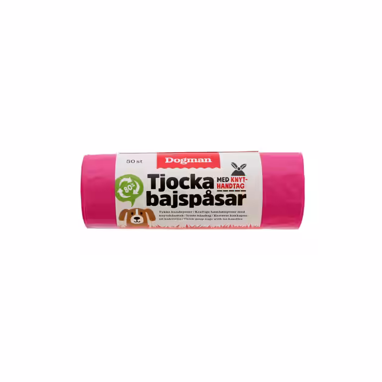 Dog bags with handle 50p, pink
