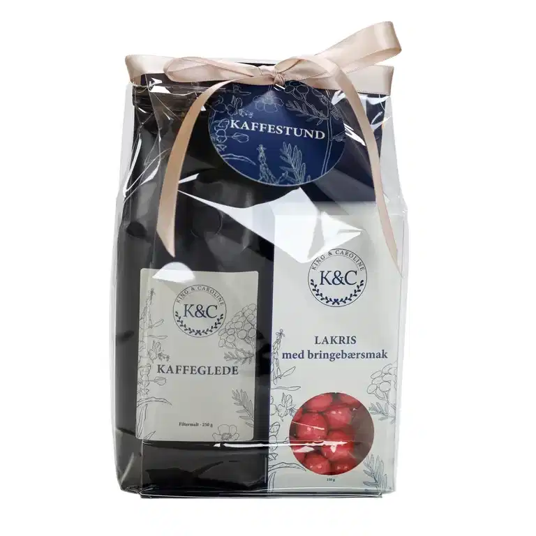 Gavepose Kaffeglede Bringebærlakris