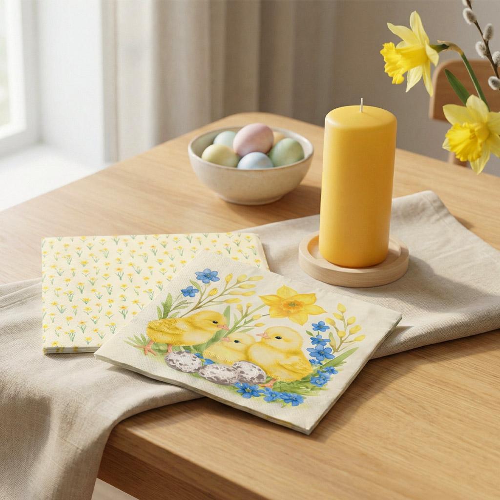 Påskelys & servietter
