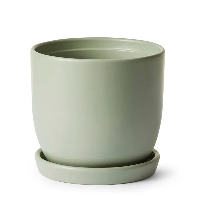 Nora pot w/saucer D14 green
