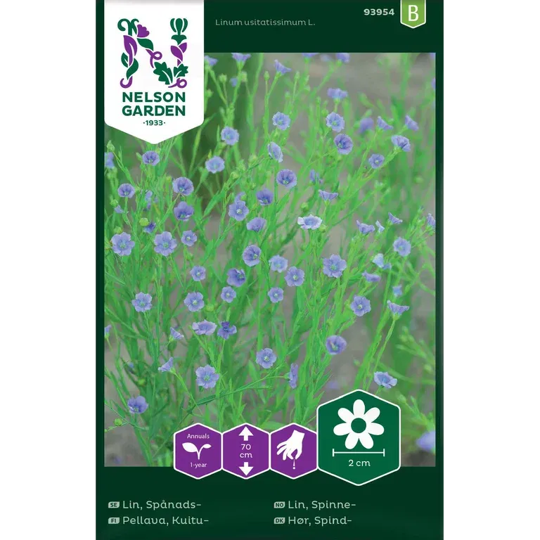 Lin, Spånads-, blå