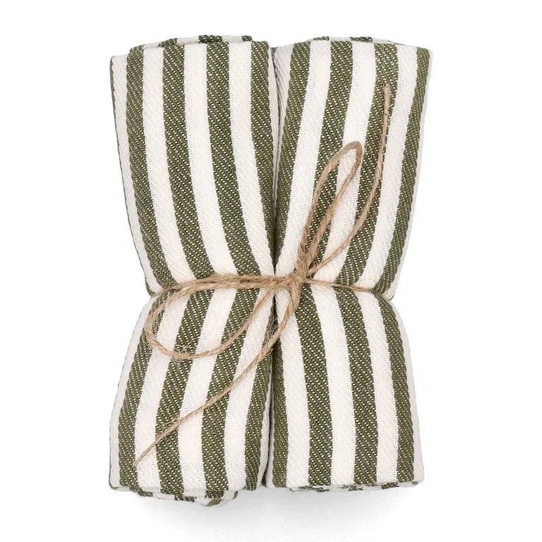 Line napkin 2pk 40x40 green