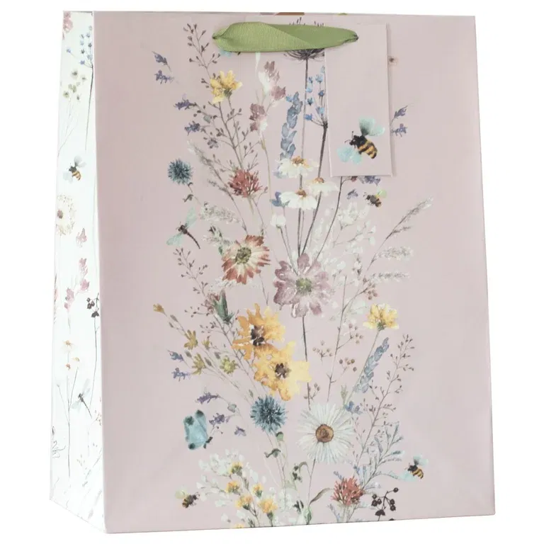 Meadow gift bag L pink