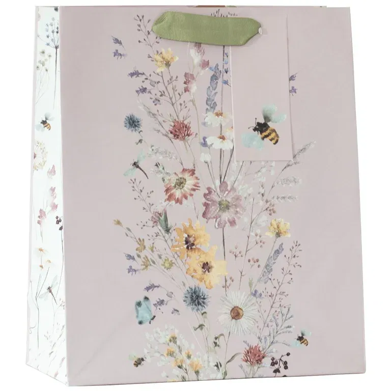 Meadow gift bag M pink