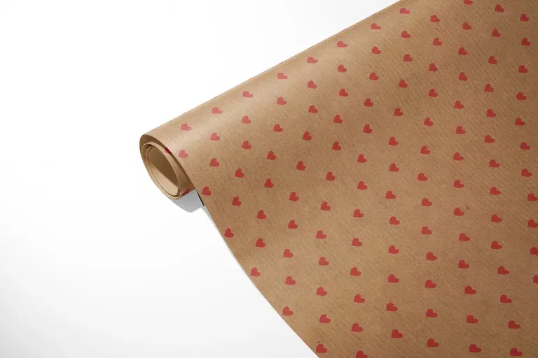 Gift wrap Kraft Hearts