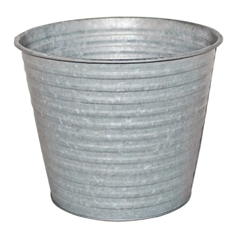 Crewe pot zinc D20 grey
