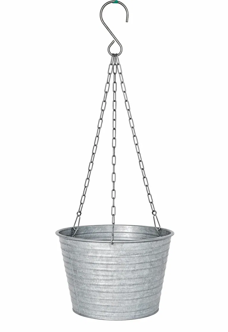 Crewe hanging pot zinc D29 grey