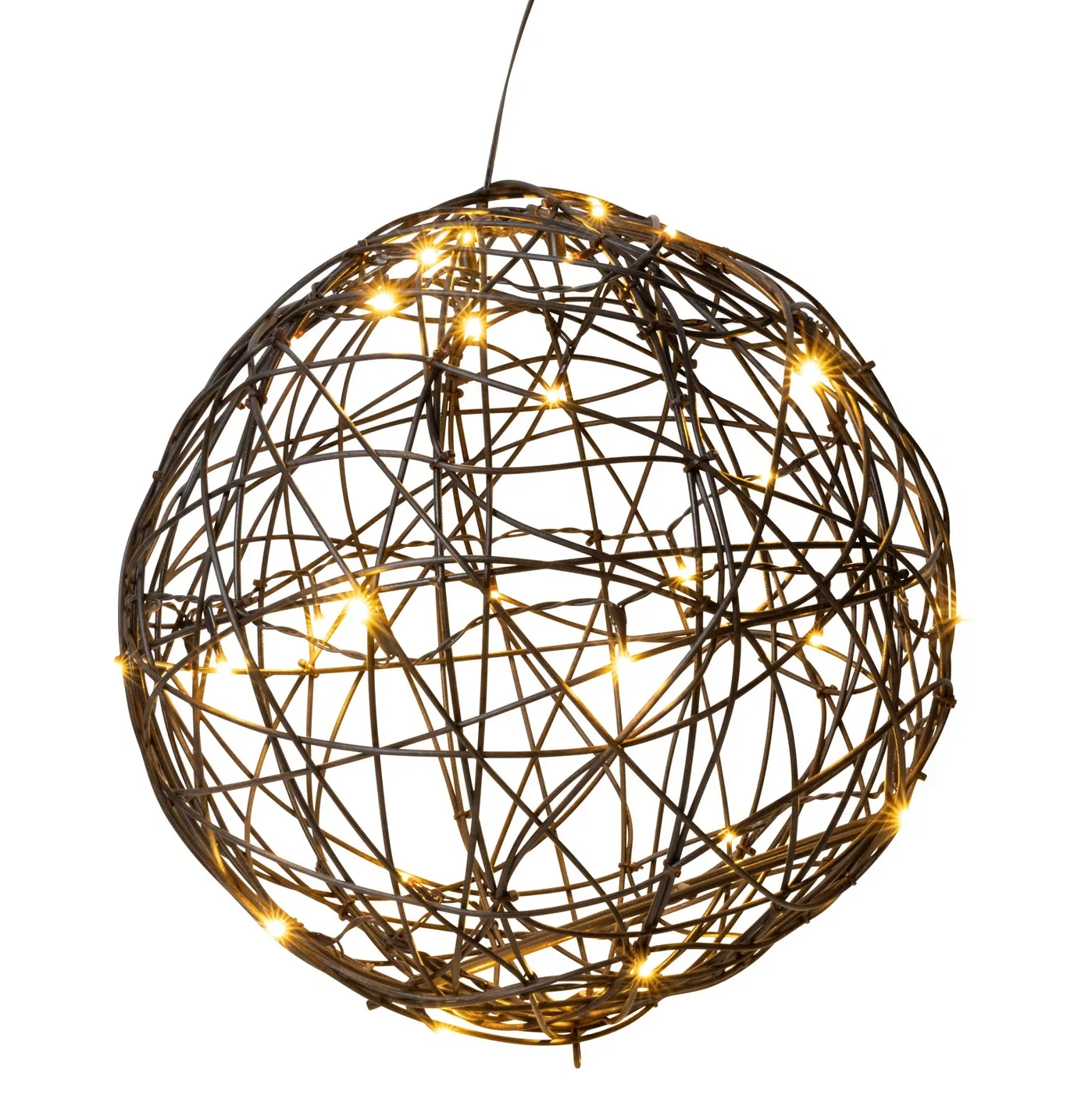 Ball Rattan D35cm 30LED