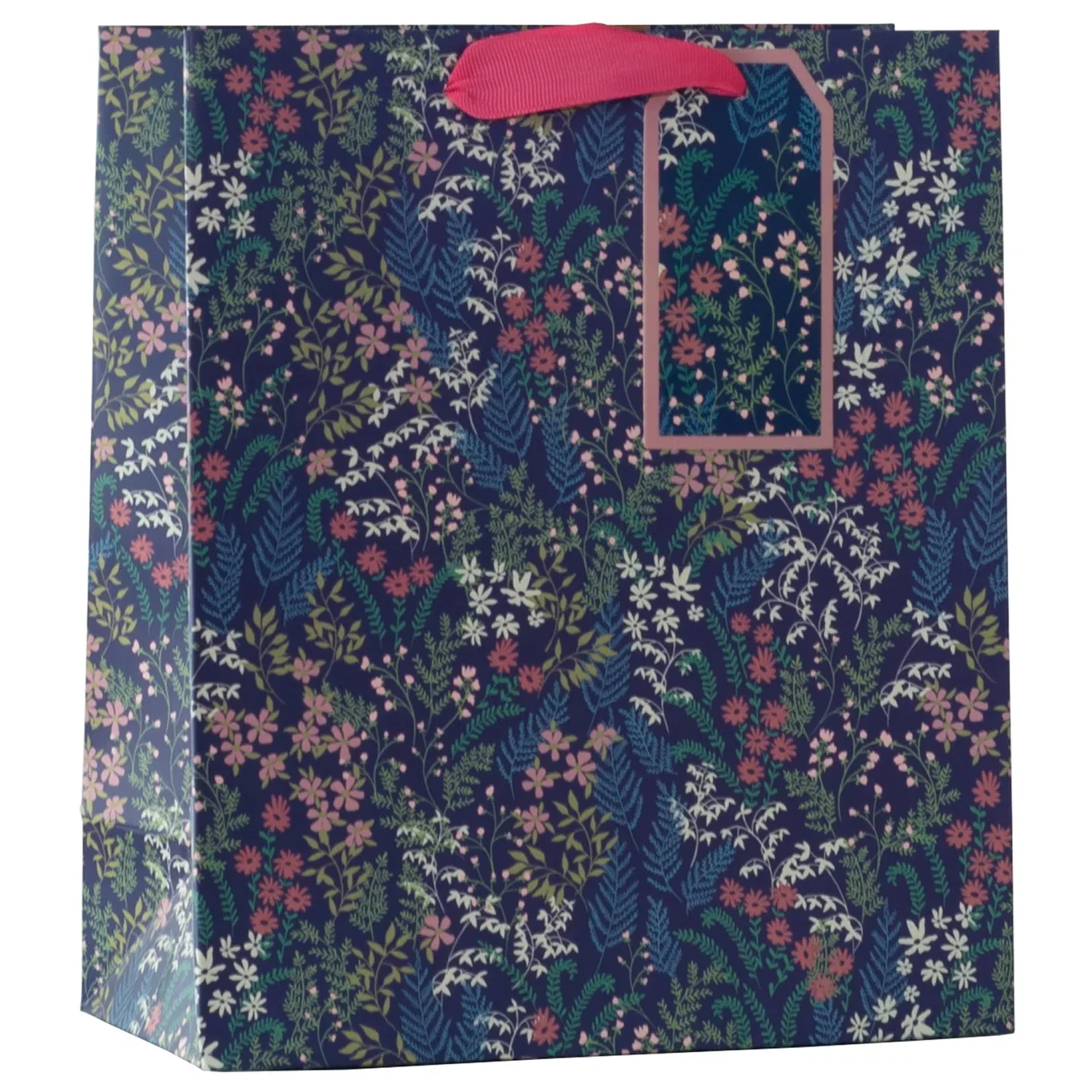 Flora gift bag M blue