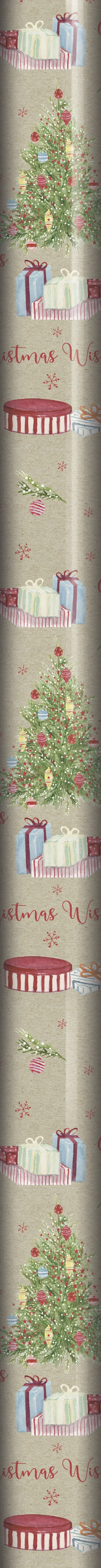 Christmas gift wrap 5M brown
