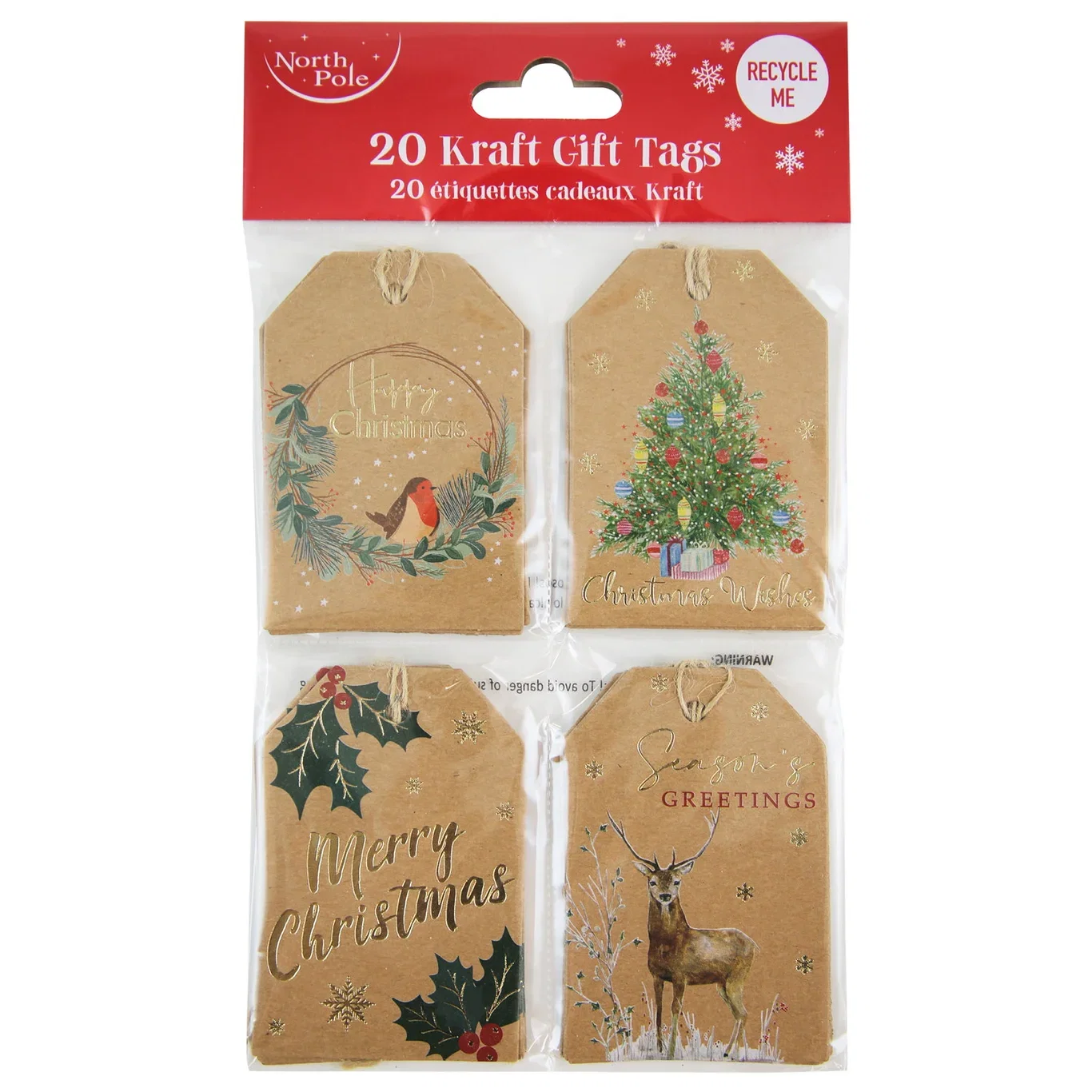 Traditional kraft tags 20pk brown