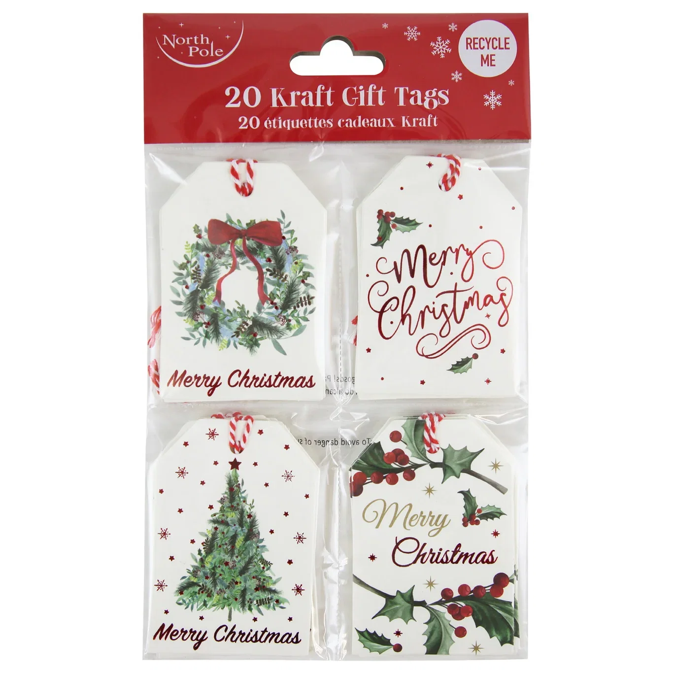 Traditional kraft tags 20pk white