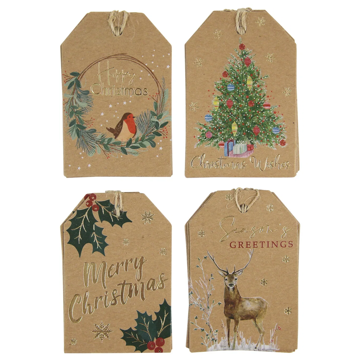 Traditional kraft tags 20pk brown