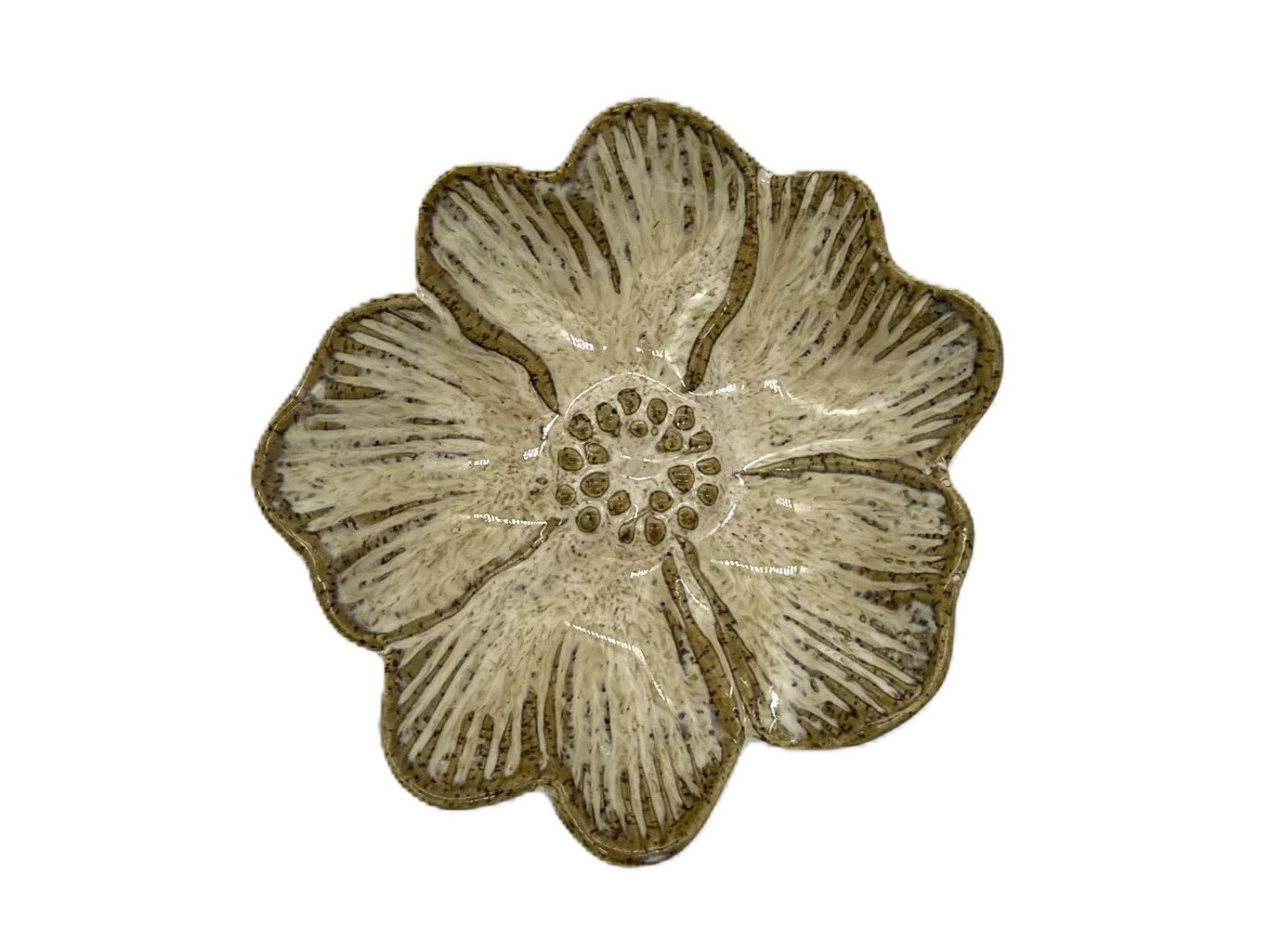 Floral Plate Ceramic D9,8x3cm