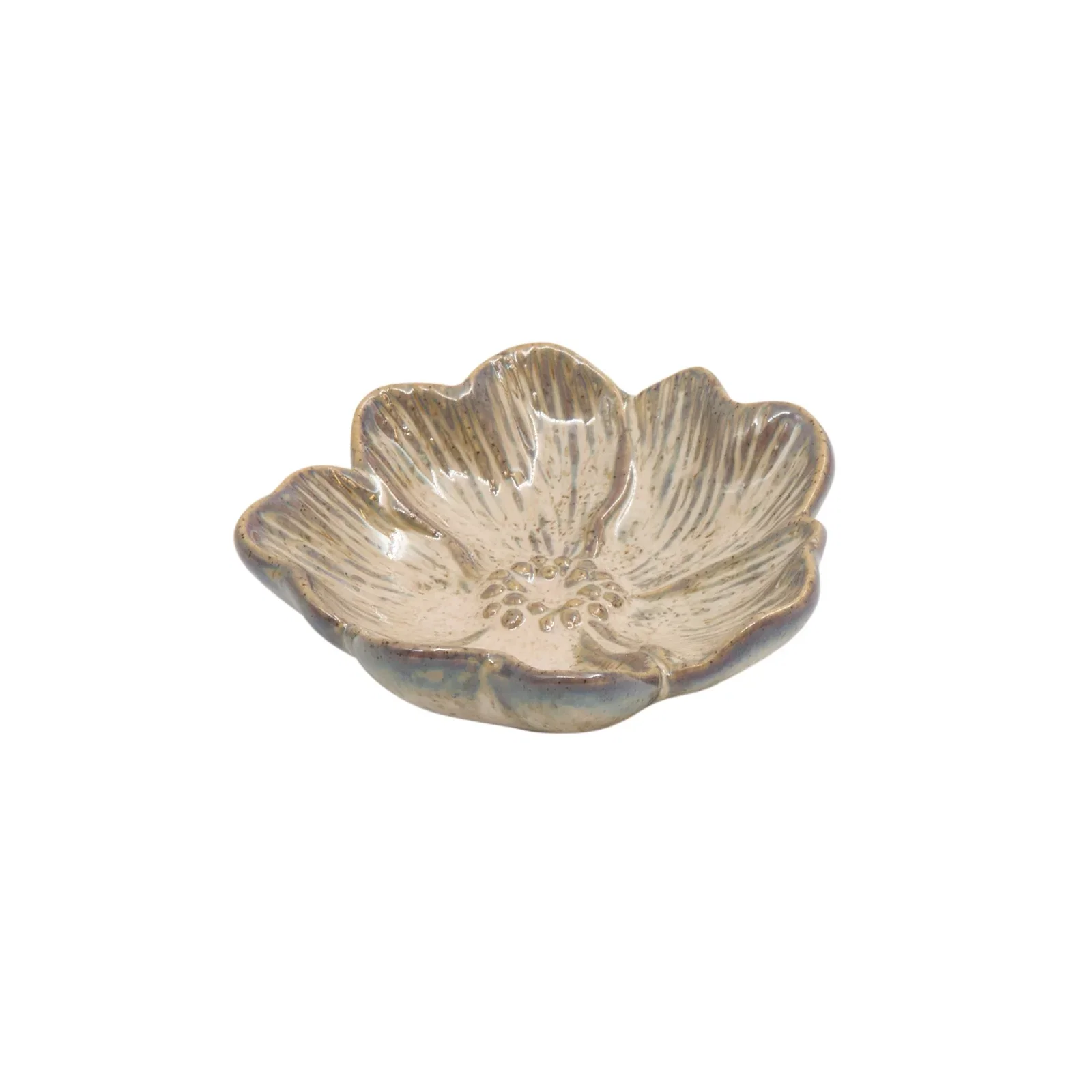 Floral Plate Ceramic D9,8x3cm