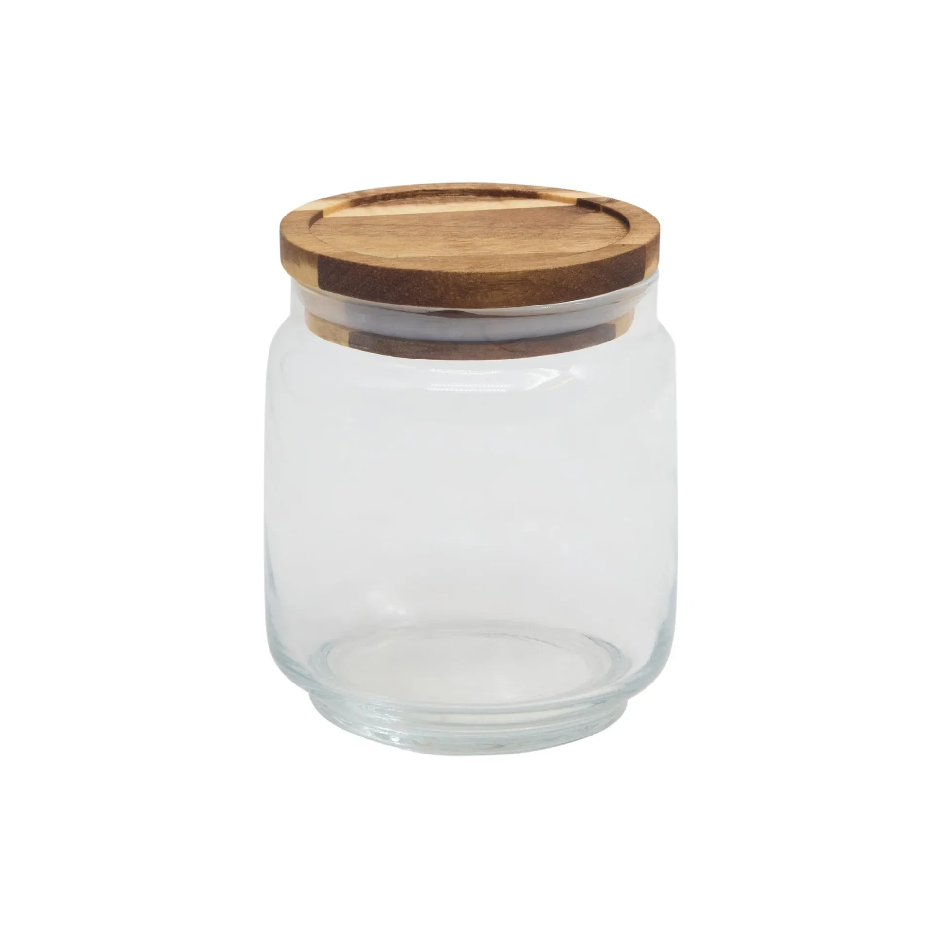 Glass Jar Acacia Lid