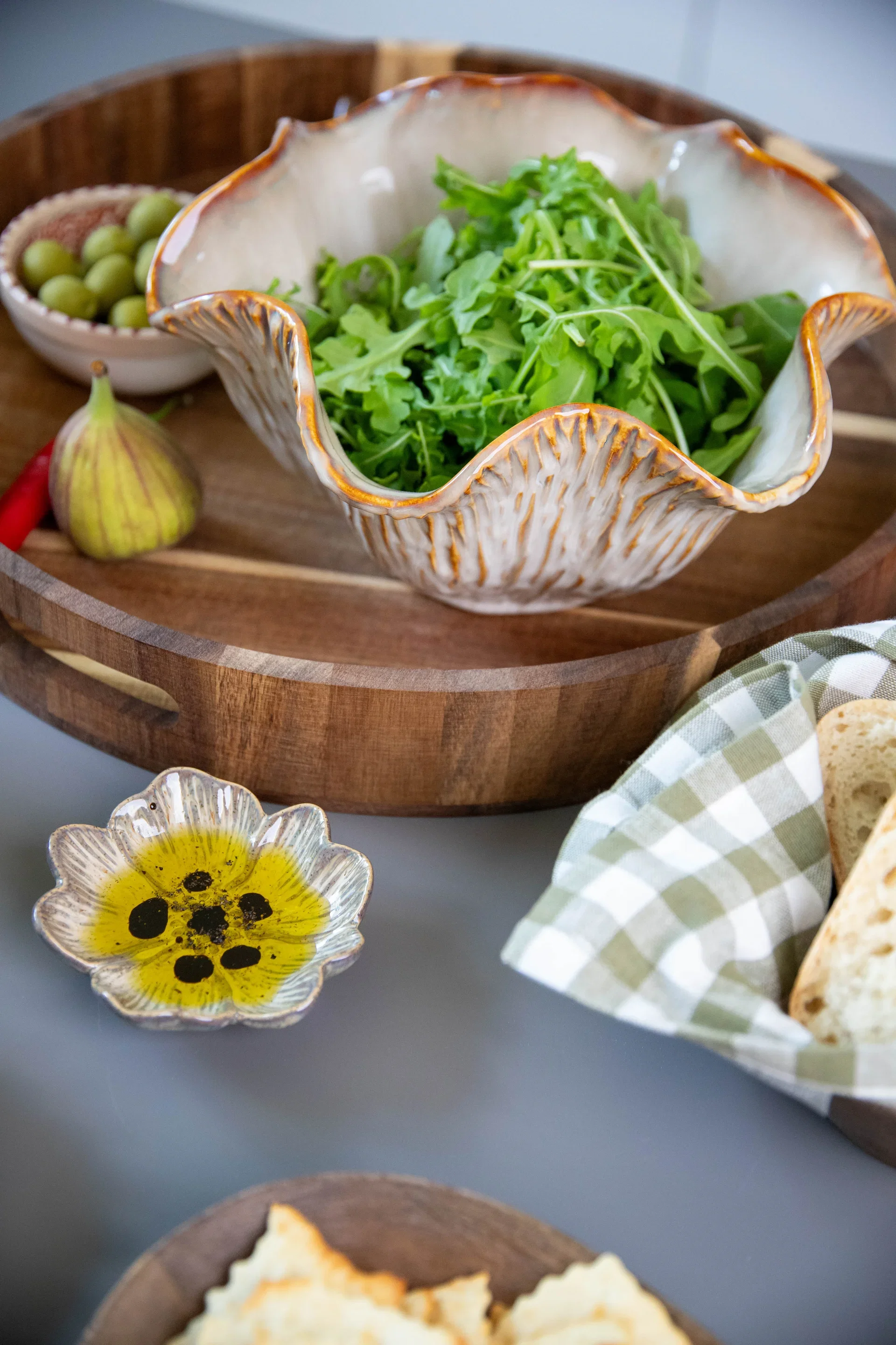 Floral Plate Ceramic D9,8x3cm