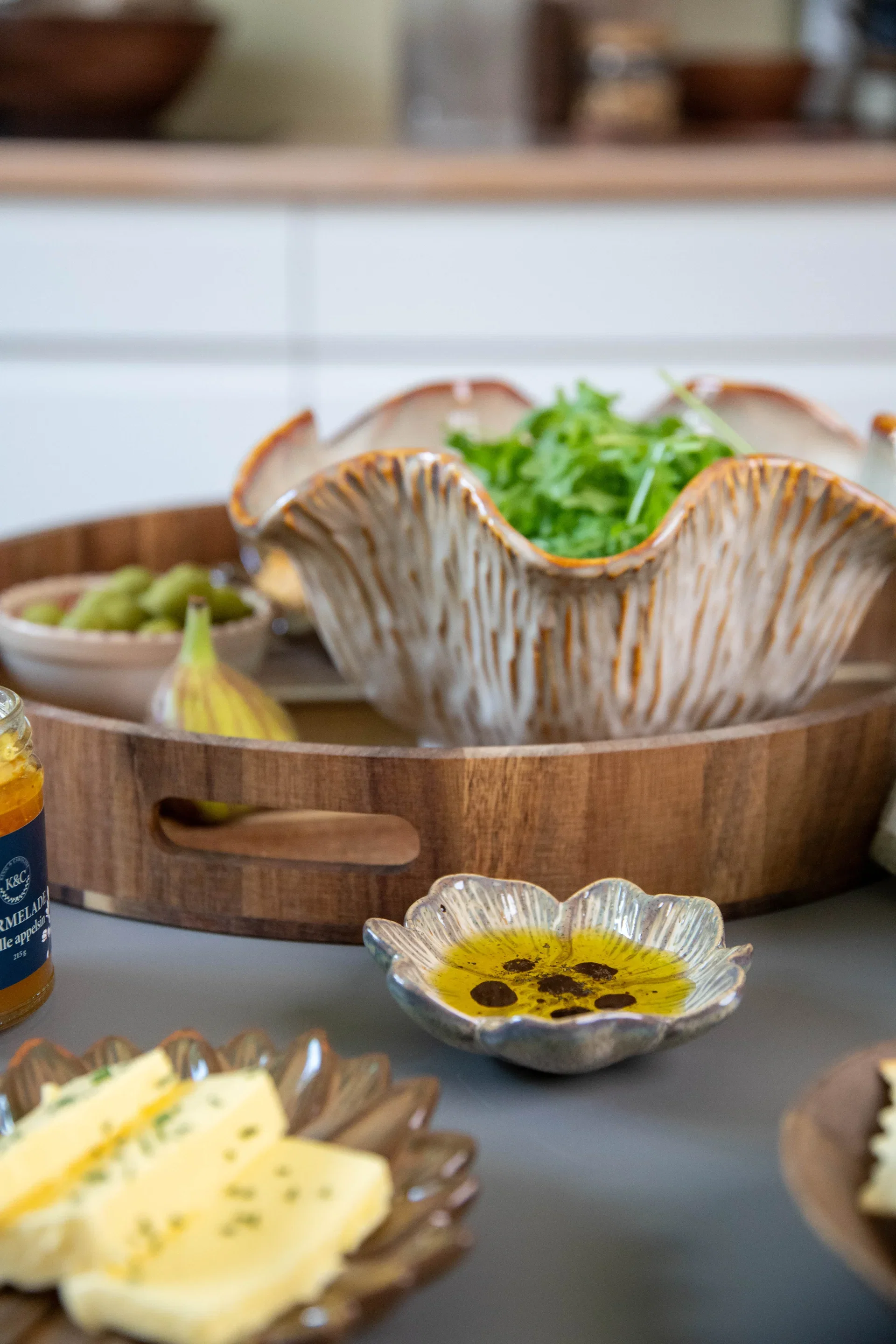 Floral Bowl Ceramic D24,4x11,5cm