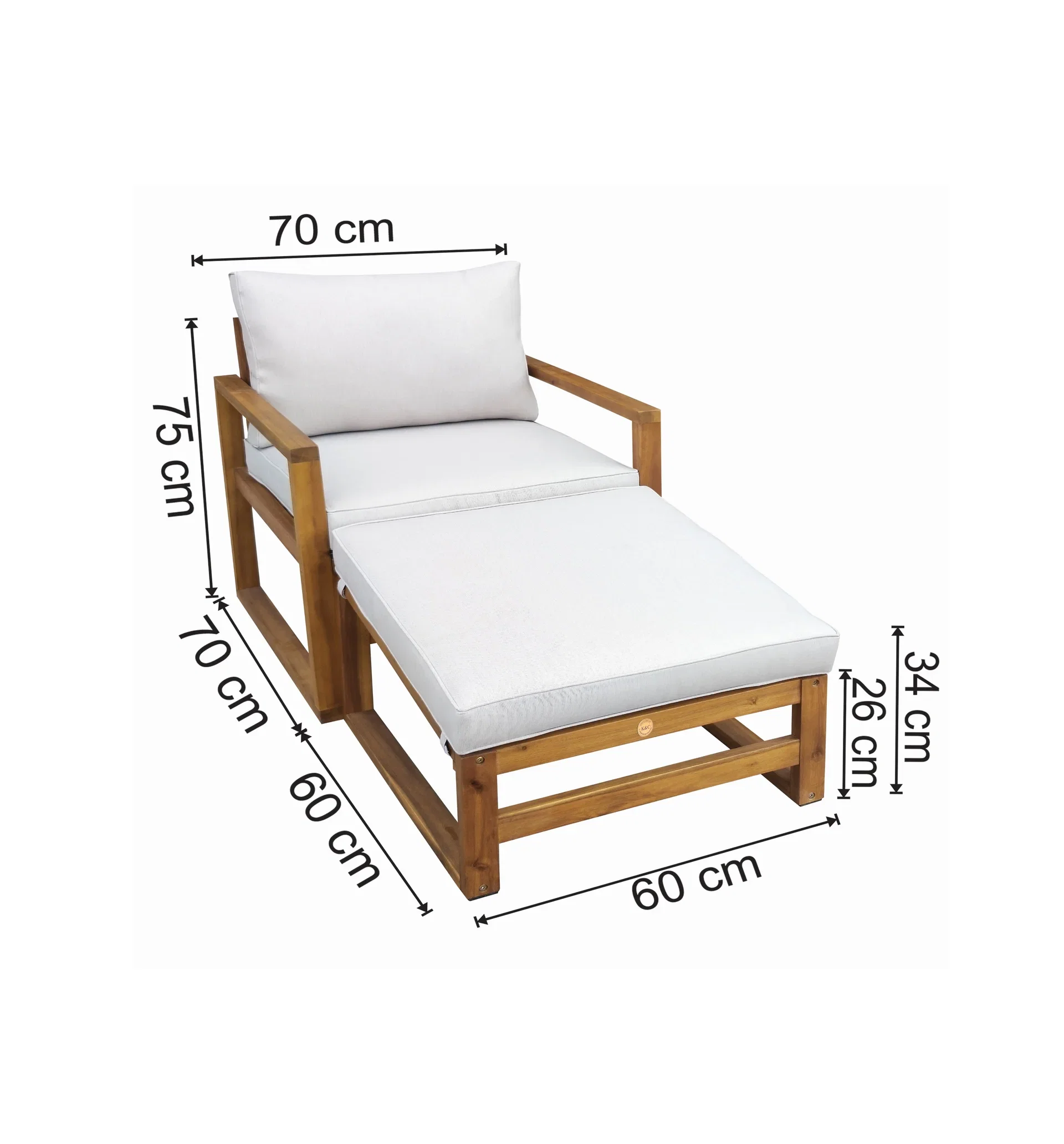 Lounge Chair w/Ottoman Kinsley