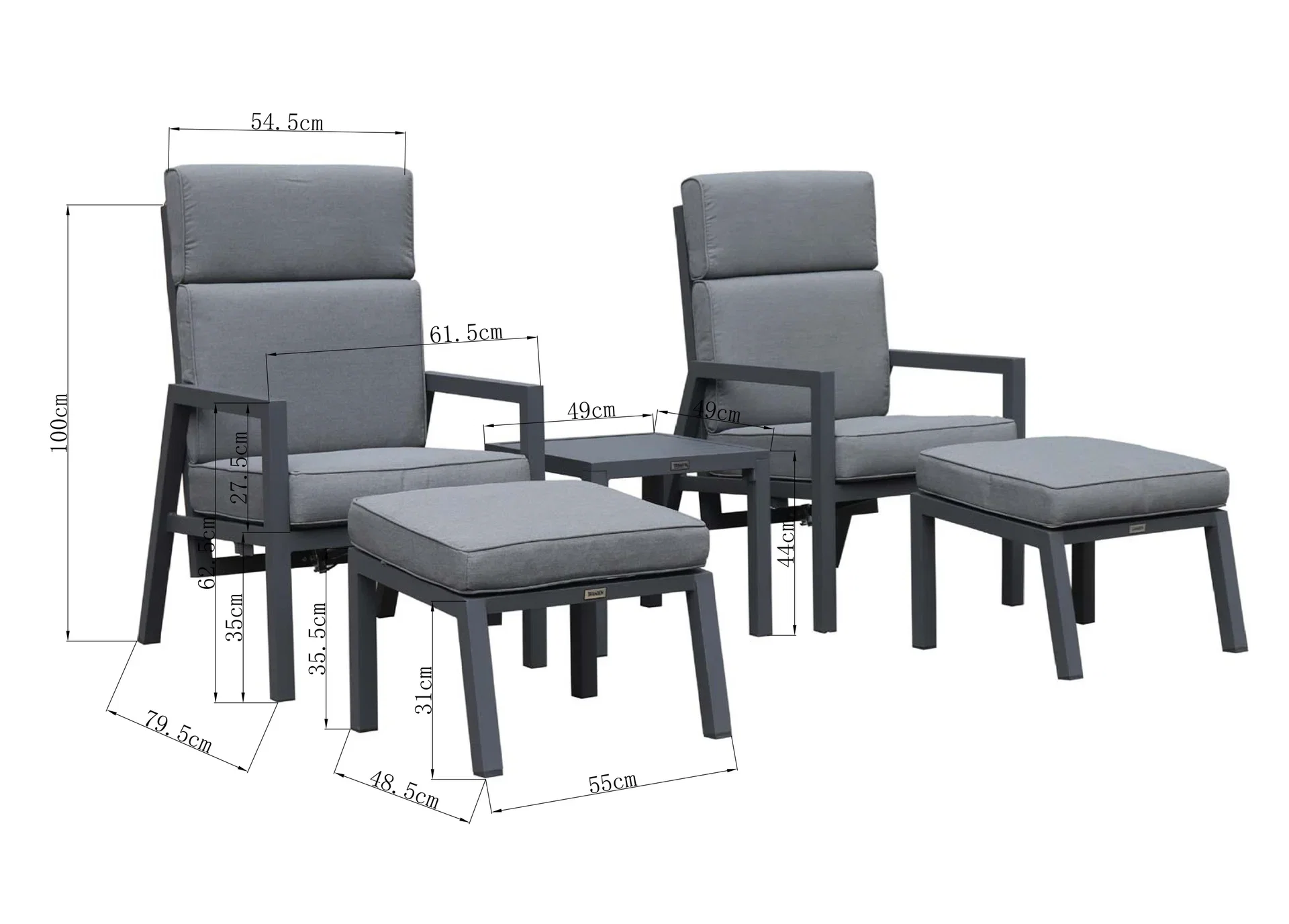 Recliner Set Duo Oslo