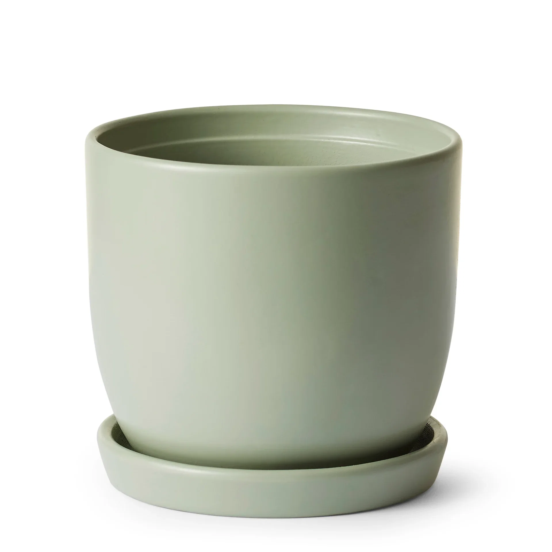 Nora pot w/saucer D14 green