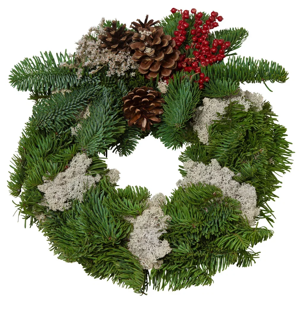 Wreath Nobilis/moss 30cm w/deco
