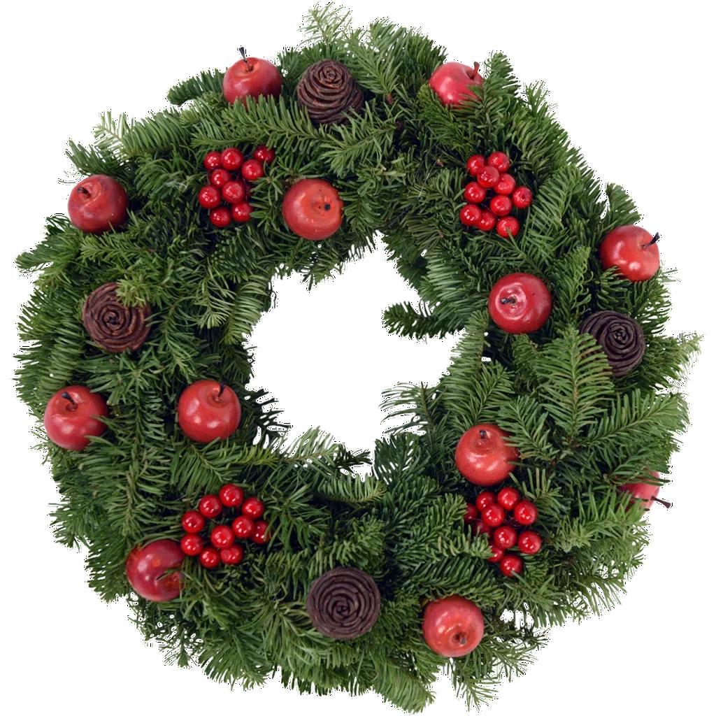 Dørkrans med rød dekor