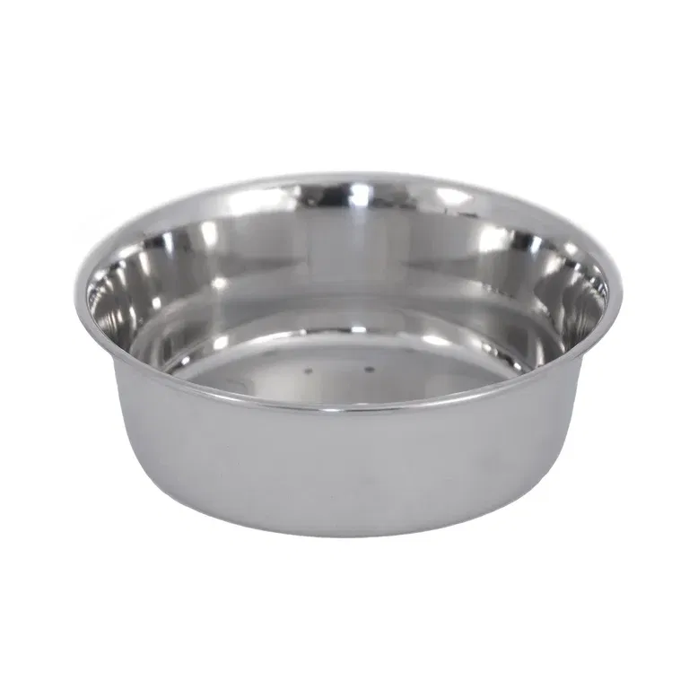 FOOD BOWL STAINLESS STEEL, SIZE:14X14X4cm