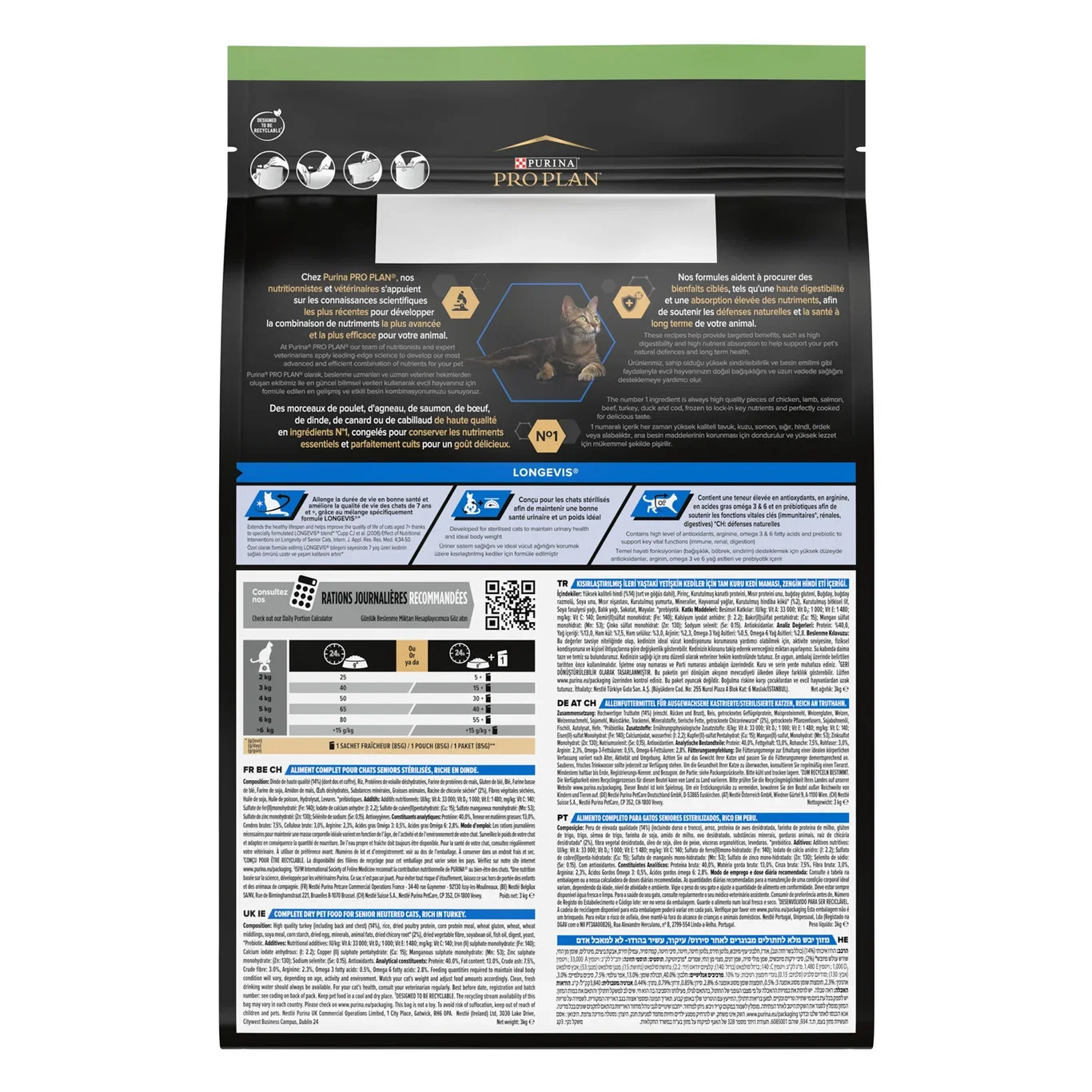 Pro Plan Cat Sterilised 7+ Turkey 3kg