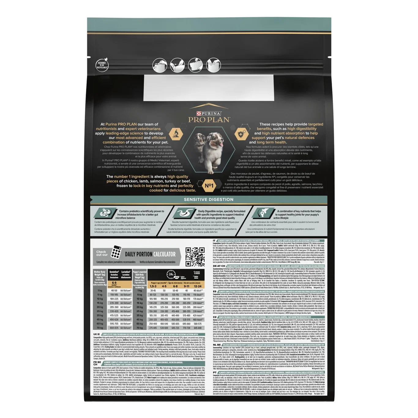 PRO PLAN Medium Puppy  - OPTIDIGEST Lamm 3kg