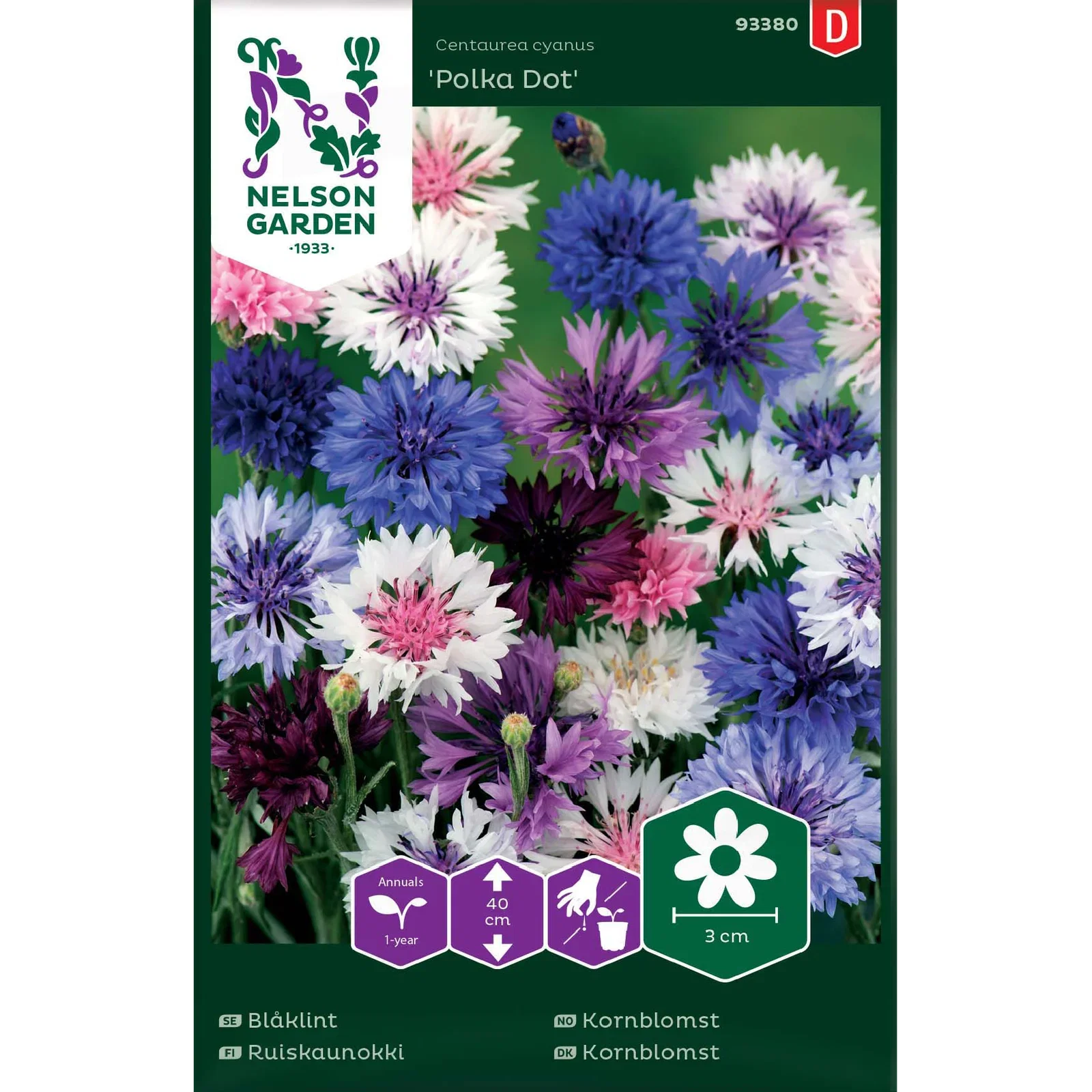 Blåklint, Polka Dot, låg, bl f