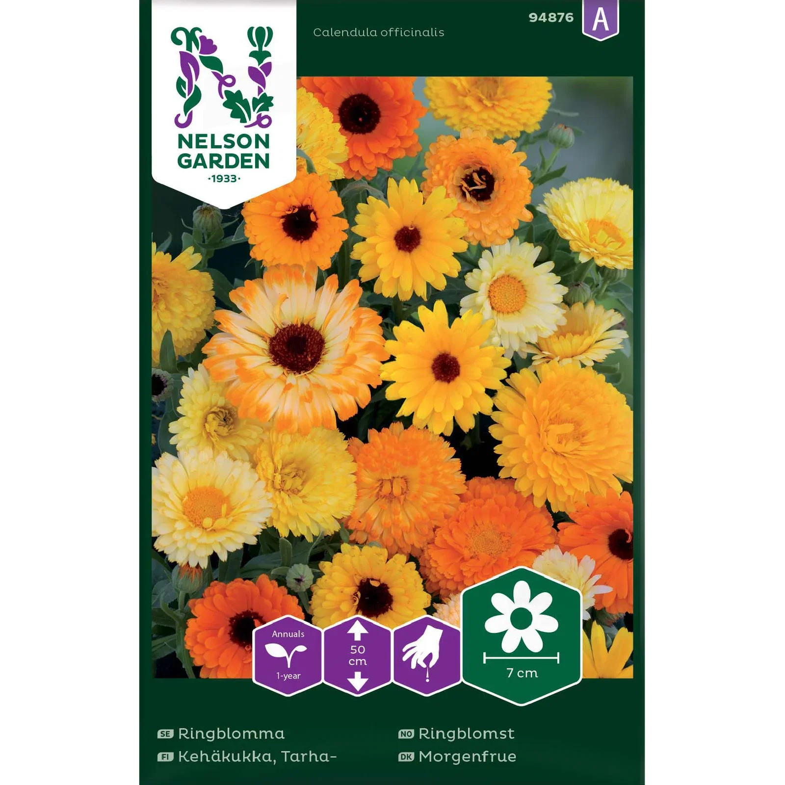 Ringblomma, bl färger