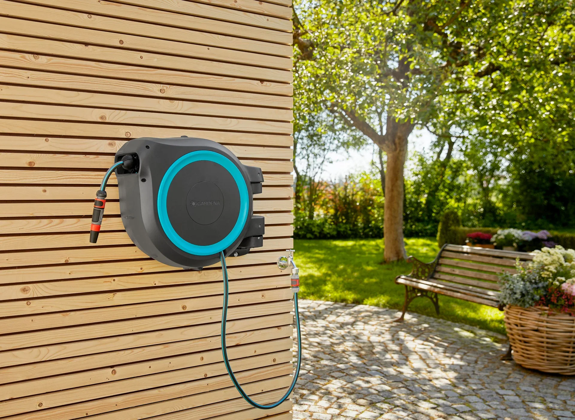 Veggslangeboks Gardena Rollup M/L