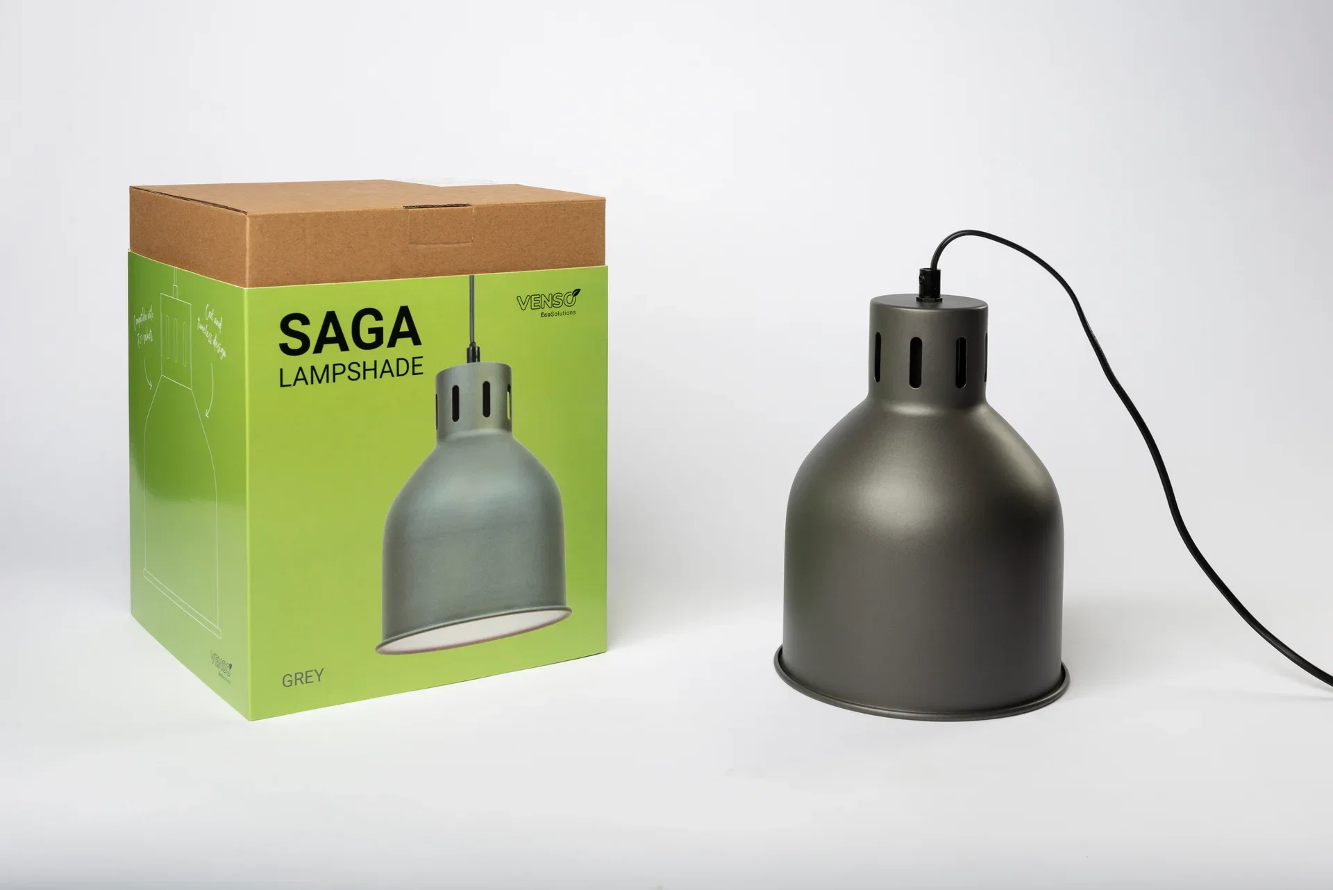 Saga Lamp Holder Grey E27