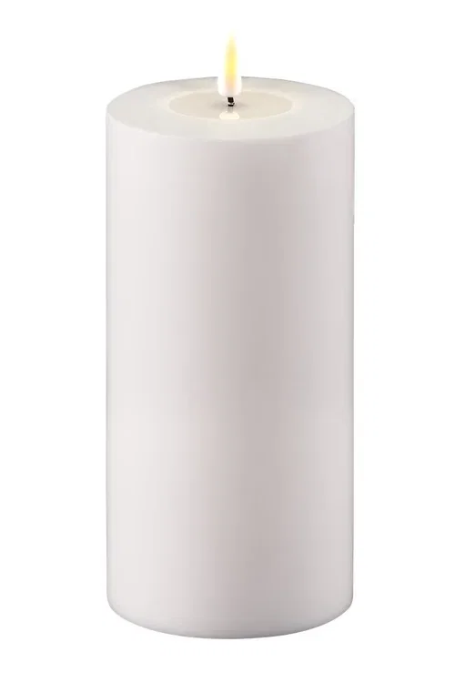 Deluxe LED outdoor pillar candle D10xH20 white