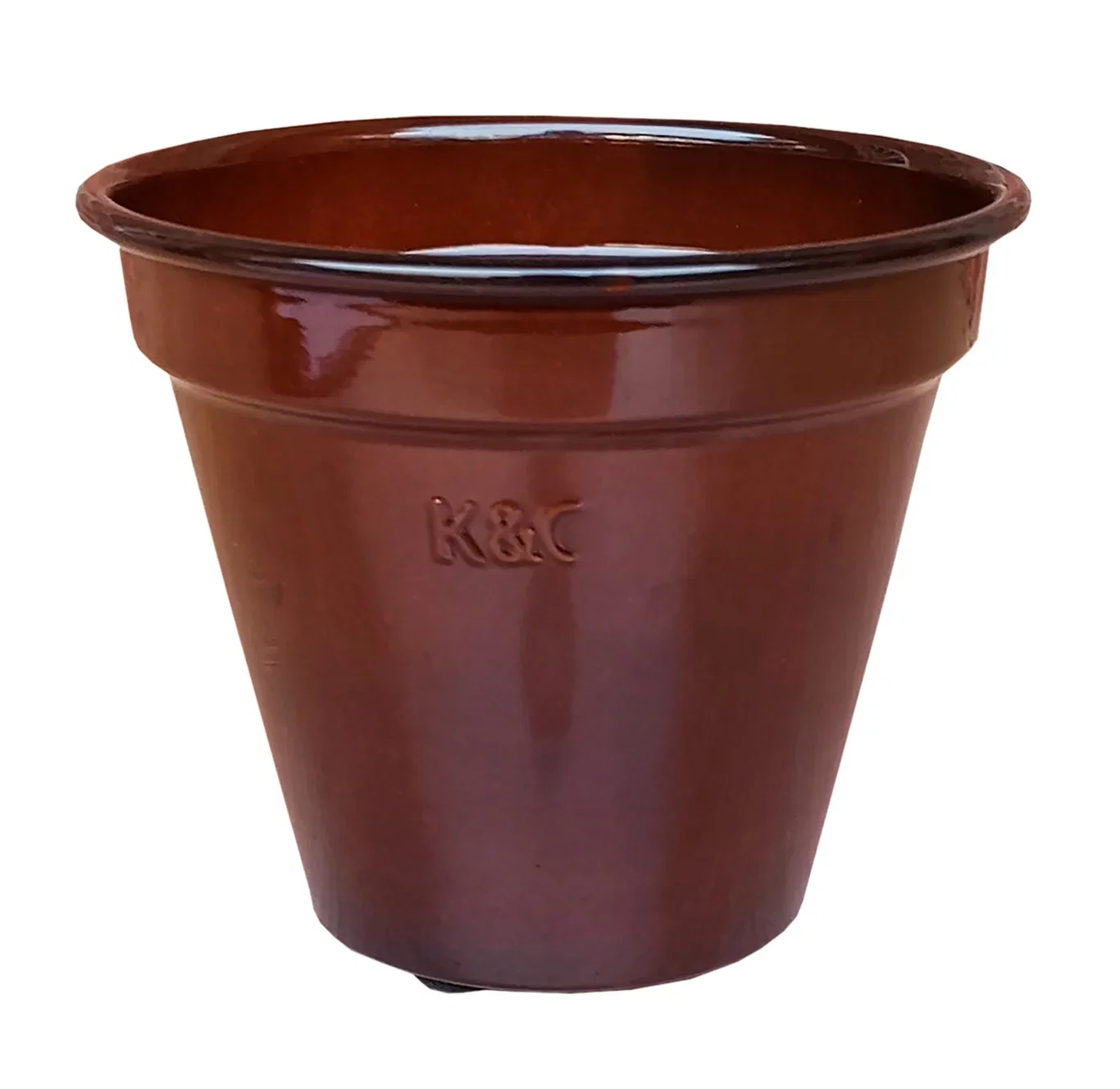 K&C pot D16 burnt brick