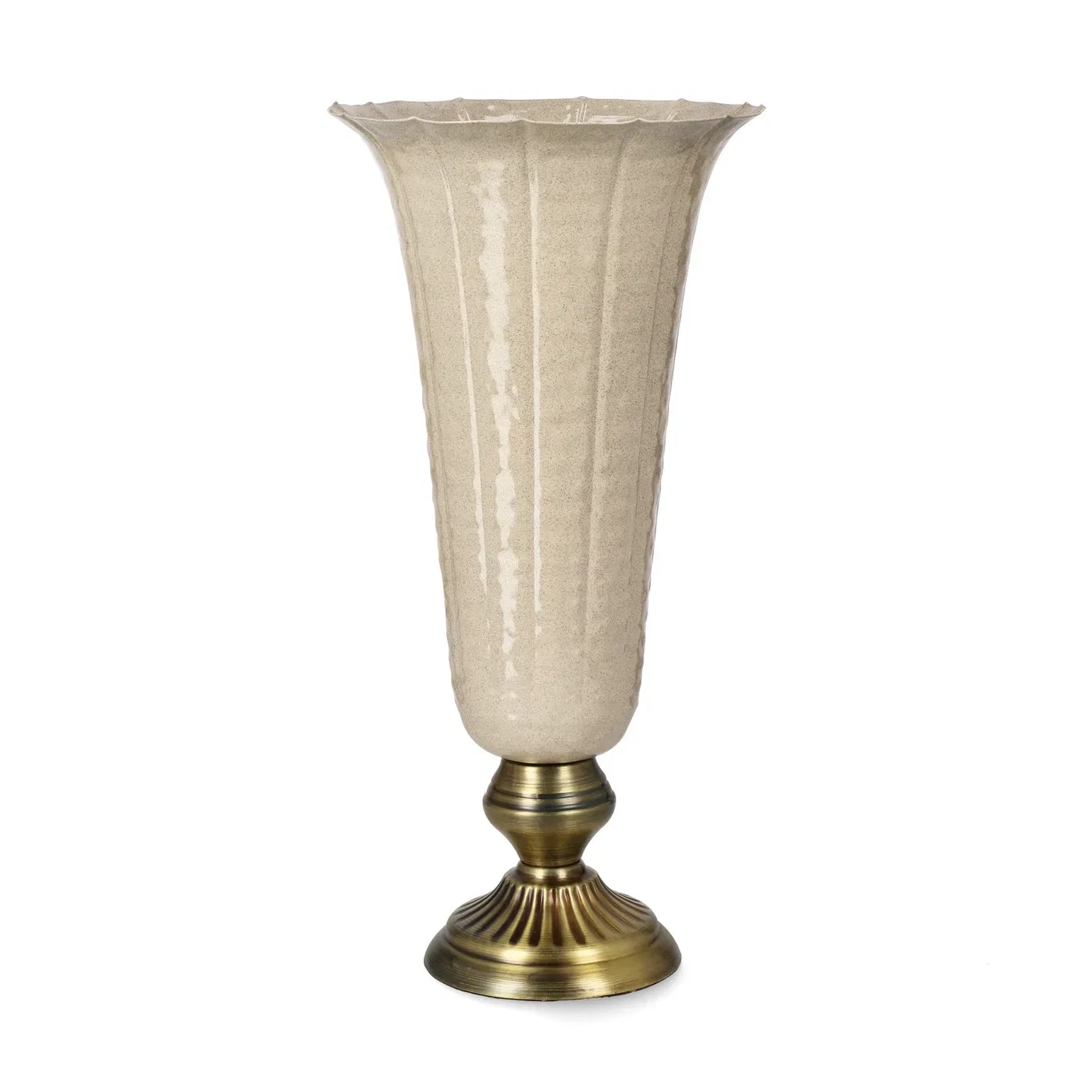 Sandie vase H43 beige brass