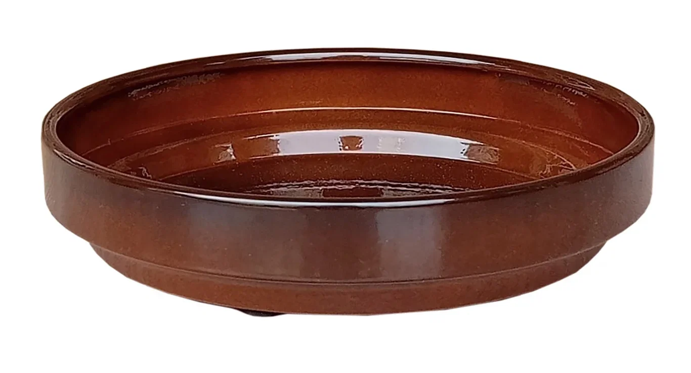 K&C saucer D18 burnt brick