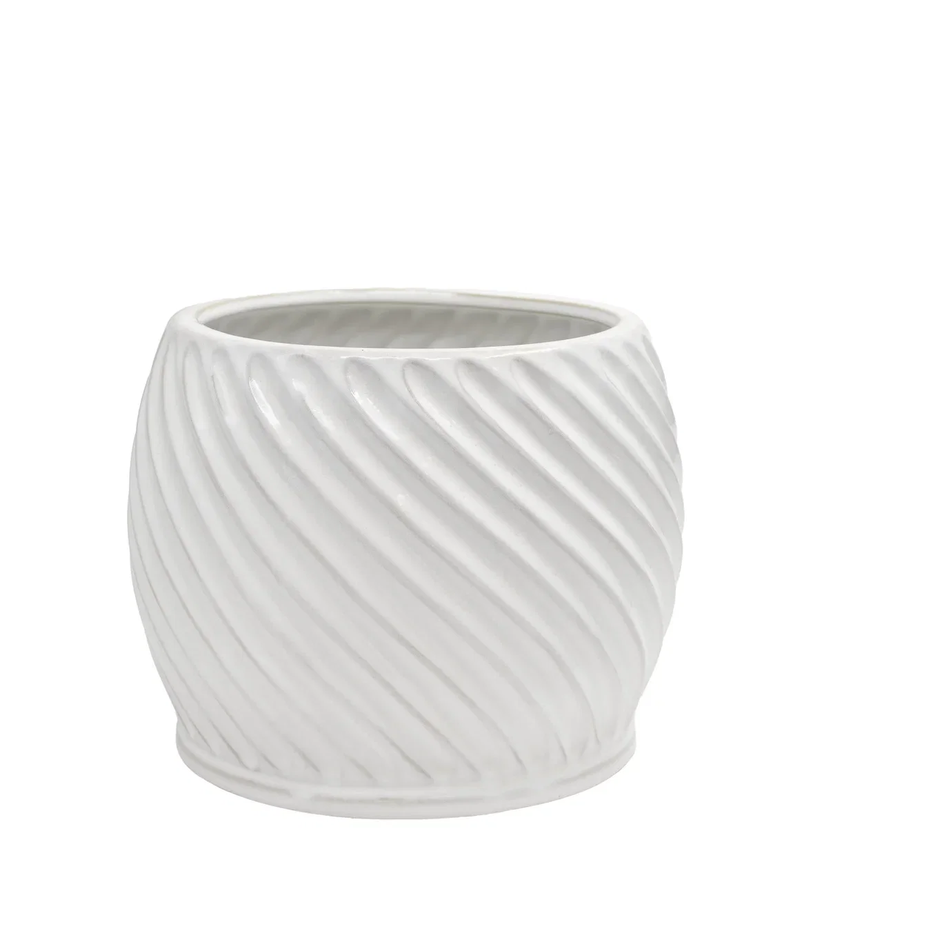 Twisted pot D 26 white