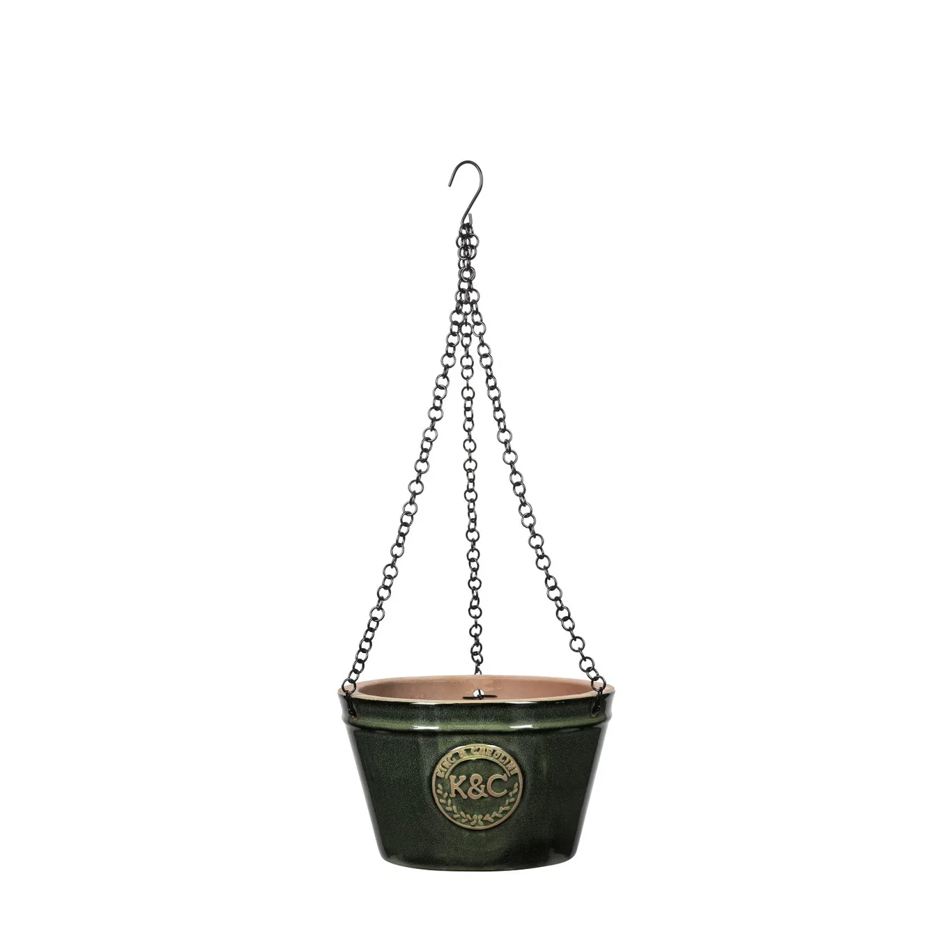 K&C ceramic hanging pot D27 green