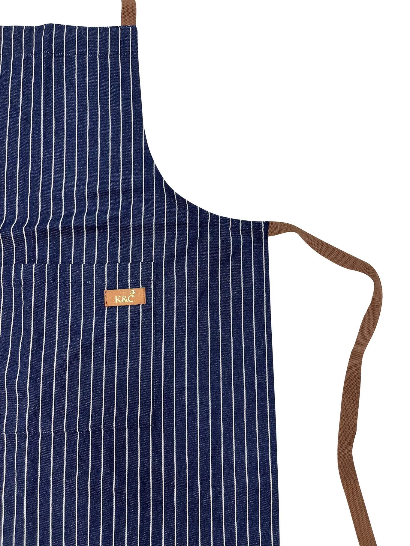 K&C Kitchen Apron with pocket Blue