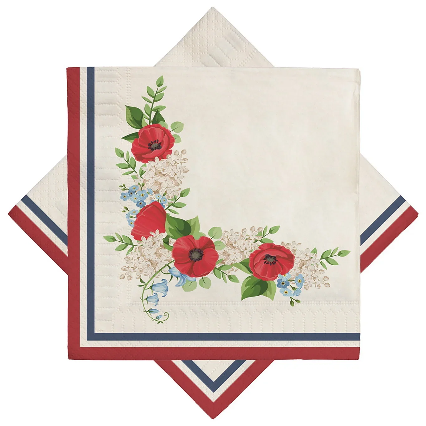 Serviett 17. Mai Blomster