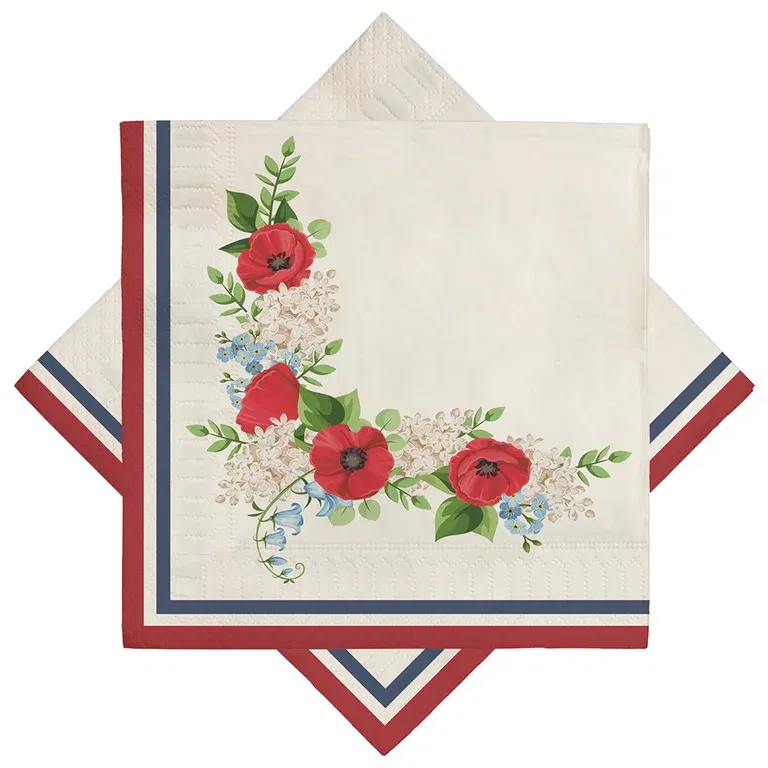 Serviett 17. Mai Blomster