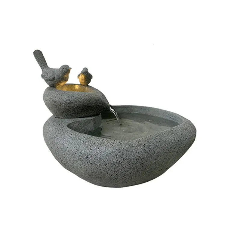 Decor Set Bird Bath w/LED