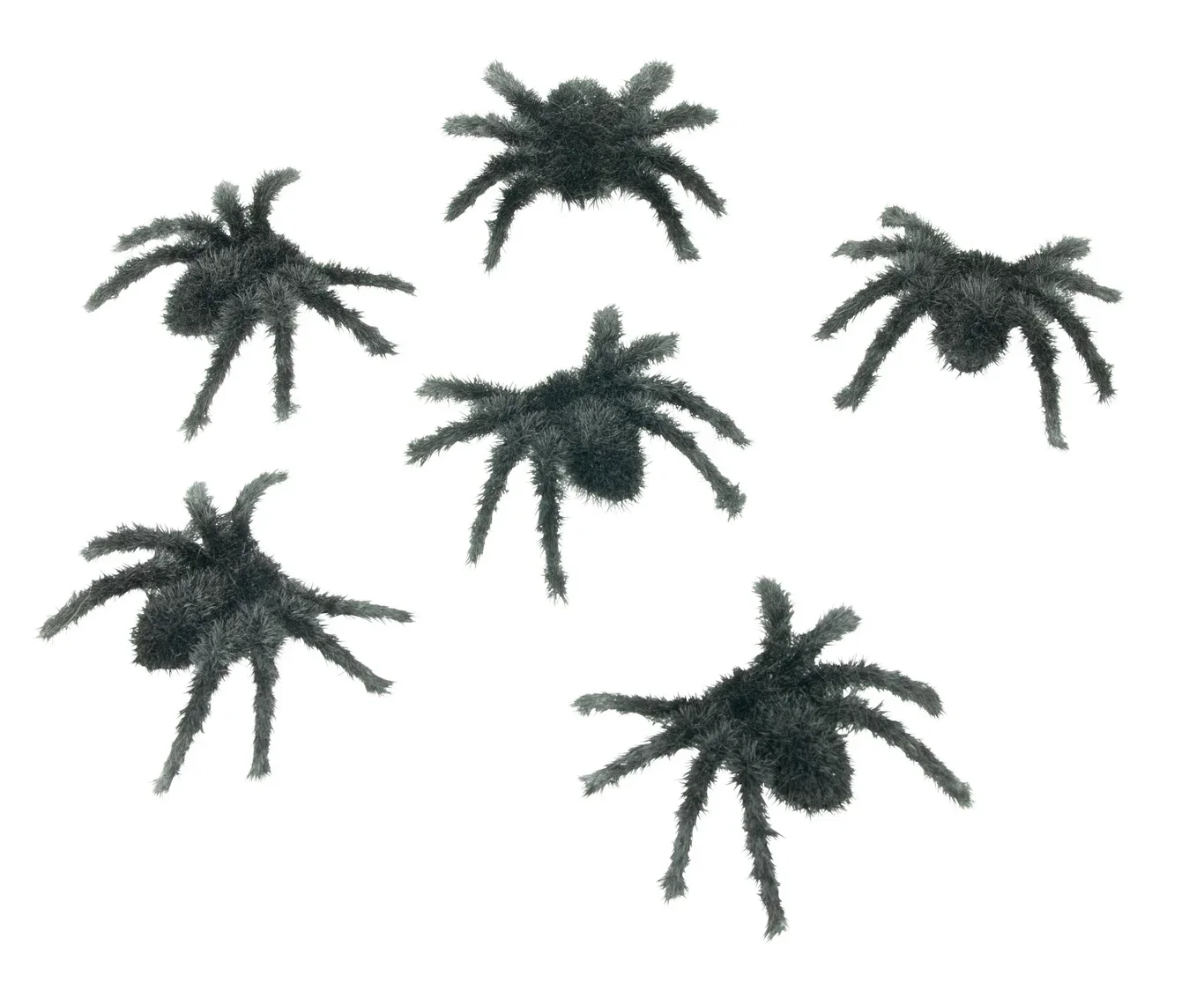 Spiders 6pcs black
