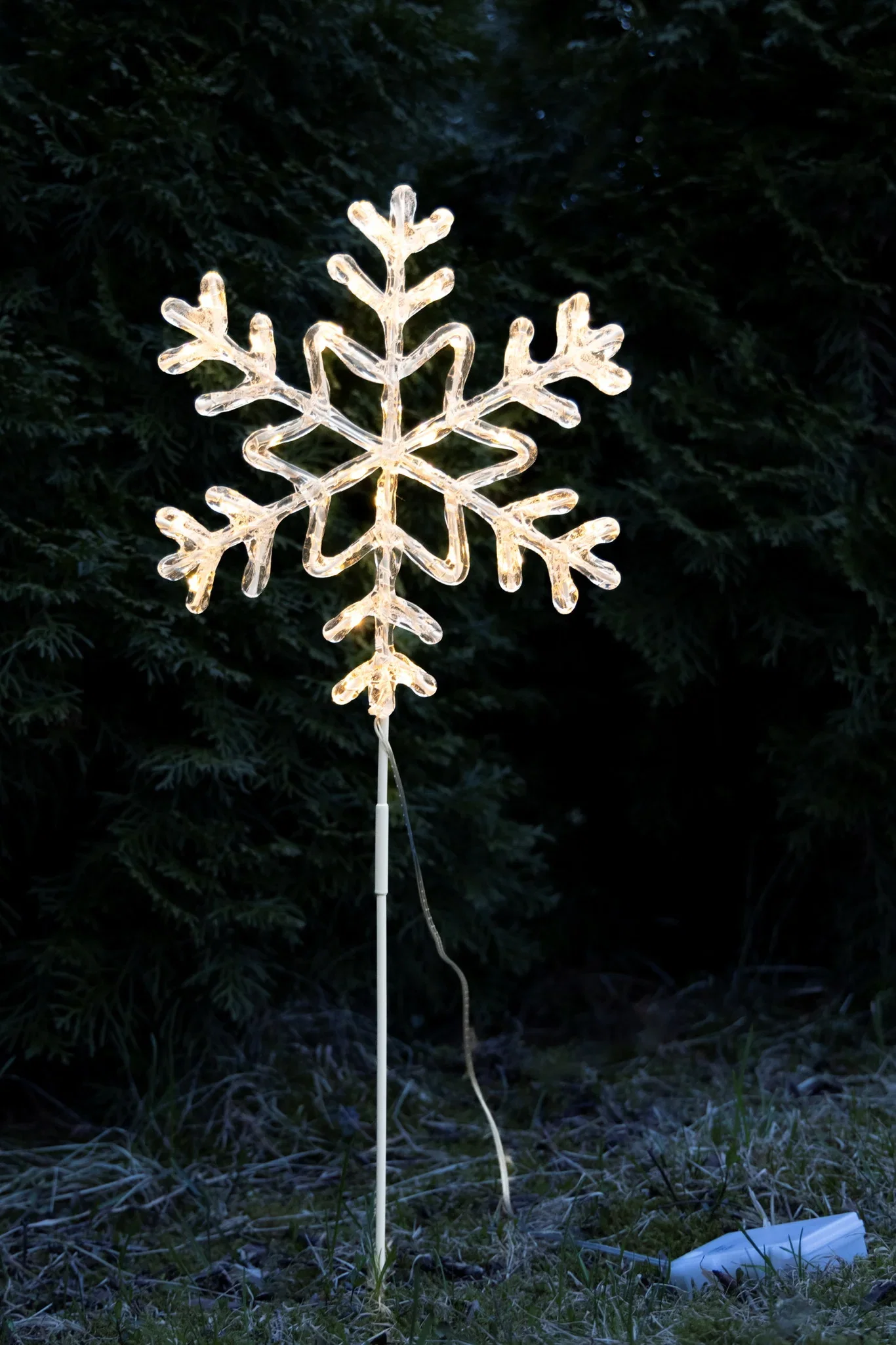 Snøkrystall på Pinne