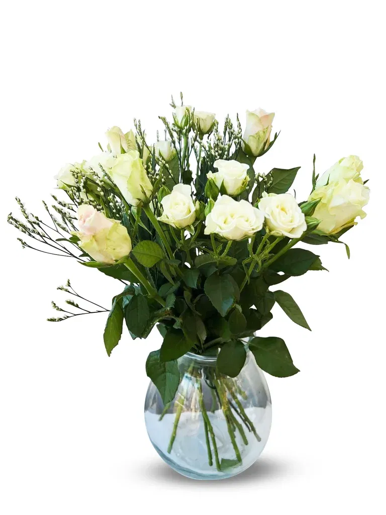 Bouqet Sofia 12 roses+limonium